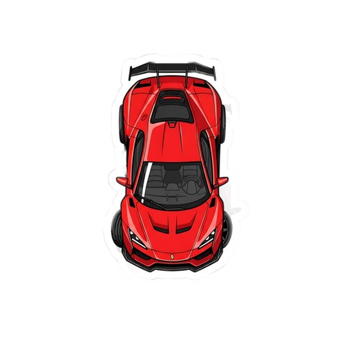 Adesivo rosso auto sportiva
