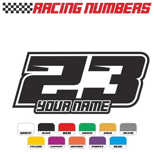 Adesivi nome numeri gara - 3x,